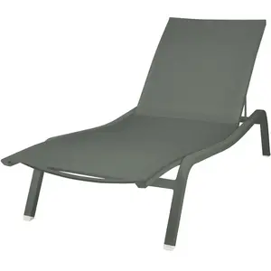 Fermob - Transat inclinable empilable Alizé - Gris - Toile polyester -...
