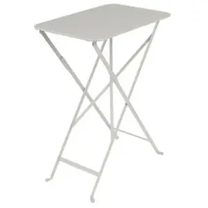 Table jardin Bistro rectangulaire pliante gris argile 37 x 57 cm Fermob pas cher