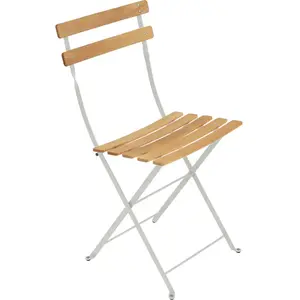 Chaise pliante BISTRO Naturel - A5 gris argile Fermob pas cher