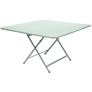 Table pliante CARACTÈRE - carré, 128 x 128 cm - A7 menthe glaciale Fermob pas cher