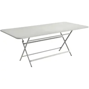 Table pliante CARACTÈRE - 190 x 90 cm - A5 gris argile Fermob pas cher