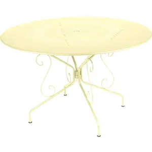 FERMOB Table Ronde Ø117 cm Montmartre en Acier Métal pas cher