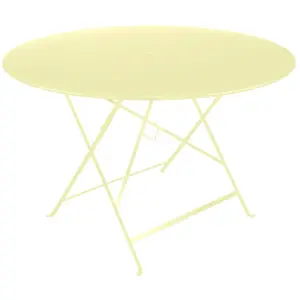 Table Ronde Pliante Ø117 cm Bistro en Acier FERMOB Métal pas cher