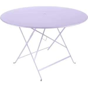 Table Ronde Pliante Ø117 cm Bistro en Acier FERMOB Métal pas cher