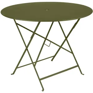 Fermob - Table ronde Bistro - Vert - Acier laqué - Designer Studio Fermob pas cher