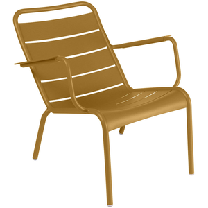 Fermob - Fauteuil lounge Luxembourg - Jaune - Aluminium laqué - Design... pas cher