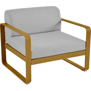 Fauteuil Bellevie Gris Flanelle en Aluminium FERMOB  Métal / Tissus pas cher