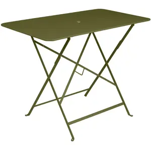 Table Rectangulaire Pliante 97 x 57 cm Bistro en Acier FERMOB Métal pas cher