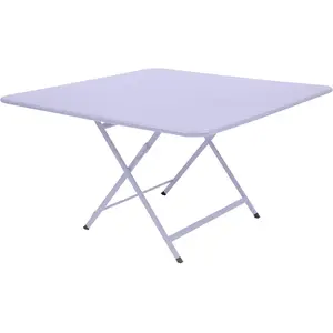 Table Carrée Pliante 128 x 128 cm Caractère en Acier FERMOB Métal pas cher