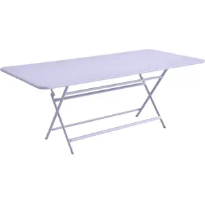 Table Rectangulaire Pliante 190 x 90 cm Caractère en Acier FERMOB Métal pas cher