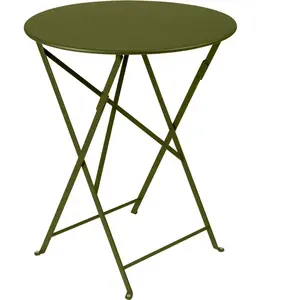 Table Ronde Pliante Ø60 cm Bistro en Acier FERMOB Métal pas cher