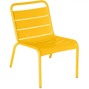 Fermob - Chaise lounge Luxembourg - Jaune - Aluminium - Designer Frédé... pas cher