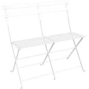 Fermob - Banquette pliante Bistro - Blanc - Acier - Designer Studio Fermob pas cher