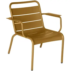 Fermob - Fauteuil lounge Luxembourg - Jaune - Aluminium - Designer Fré... pas cher