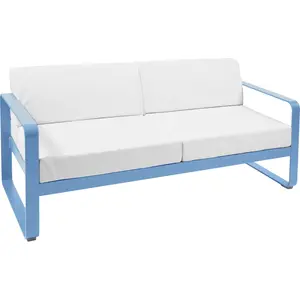 Canapé 2 Places Bellevie Blanc Grisé en Aluminium FERMOB Métal / Tissu... pas cher