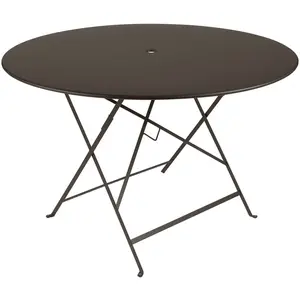 Table Ronde Pliante Ø117 cm Bistro en Acier FERMOB  Métal pas cher