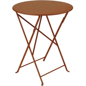 Table Ronde Pliante Ø60 cm Bistro en Acier FERMOB Métal pas cher
