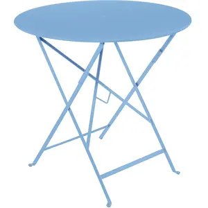 Fermob - Table ronde Bistro - Bleu - Acier laqué - Designer Studio Fer... pas cher