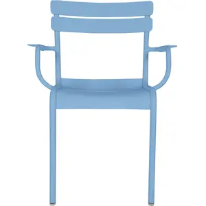 Fermob - Fauteuil empilable Luxembourg - Bleu - Aluminium - Designer F... pas cher