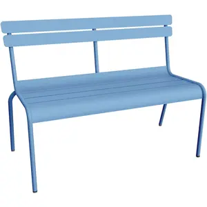 Fermob - Banc avec dossier Luxembourg - Bleu - Aluminium - Designer Fr...Vendu parmade-in-design