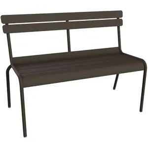 Fermob - Banc avec dossier Luxembourg - Marron - Aluminium - Designer ...Vendu parmade-in-design