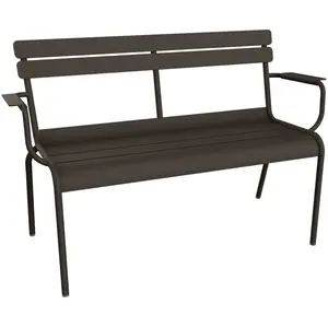 Fermob - Banc avec dossier Luxembourg - Marron - Aluminium - Designer ...Vendu parmade-in-design