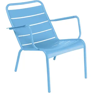 Fermob - Fauteuil bas Luxembourg - Bleu - Aluminium - Designer Frédéri... pas cher