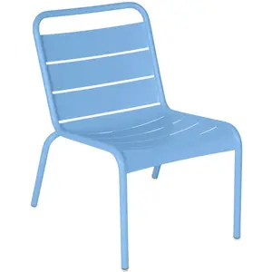 Fermob - Chaise lounge Luxembourg - Bleu - Aluminium - Designer Frédér... pas cher