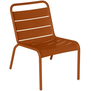Fermob - Chaise lounge Luxembourg - Orange - Aluminium - Designer Fréd... pas cher