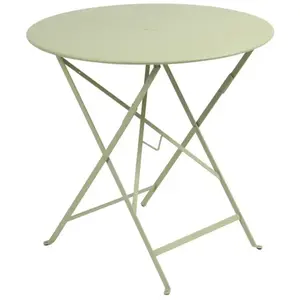 Table de jardin pliable Bistro tilleul Ø77 cm Fermob pas cher