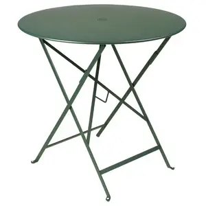 Table pliante BISTRO ronde - 02 vert cèdre - Ø 77 cm Fermob pas cher