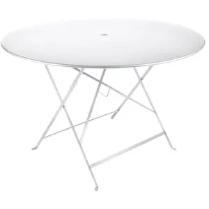 Table pliante BISTRO ronde - Ø 117 cm - 01 blanc coton Fermob pas cher