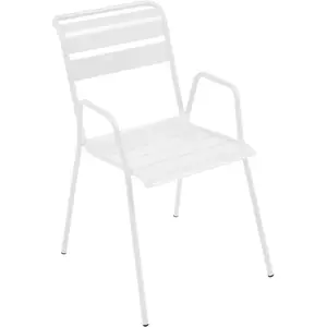 Fermob - Fauteuil bridge empilable Monceau - Blanc - Acier peint - Des...
