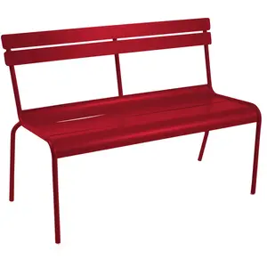 Banc avec dossier LUXEMBOURG - 43 piment Fermob pas cher