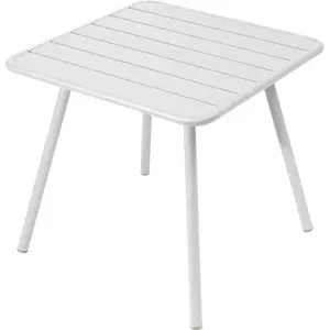 Fermob - Table carrée Luxembourg - Blanc - Aluminium laqué - Designer Frédéric Sofia pas cher
