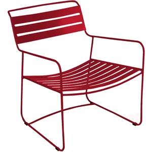 Fermob - Fauteuil bas Surprising - Rouge - Acier - Designer Harald Guggenbichler pas cher