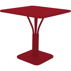 Fermob - Table carrée Luxembourg - Rouge - Aluminium laqué - Designer Frédéric Sofia pas cher