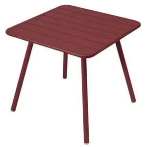 Fermob Table 4 Pieds 80x80 Luxembourg Piment pas cher