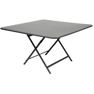 Table Carrée Pliante 128 x 128 cm Caractère en Acier FERMOB  Métal pas cher