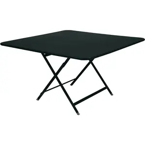 Table pliante CARACTÈRE - carré, 128 x 128 cm - 42 réglisse Fermob pas cher