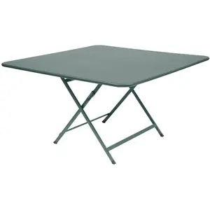Table pliante CARACTÈRE - carré, 128 x 128 cm - 26 gris orage Fermob pas cher