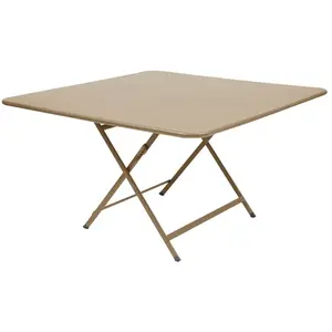 Table Carrée Pliante 128 x 128 cm Caractère en Acier FERMOB  Métal