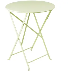 Table Ronde Pliante Ø60 cm Bistro en Acier FERMOB  Métal pas cher