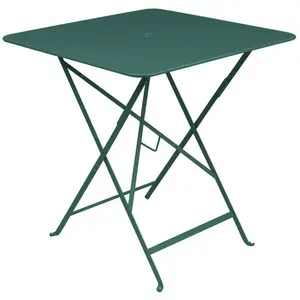 Fermob - Table carrée Bistro - Vert - Acier laqué - Designer Studio Fermob pas cher