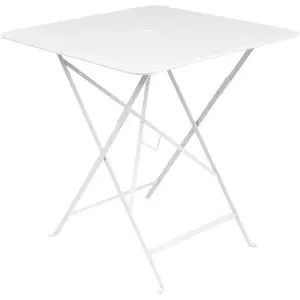 Fermob - Table de jardin Bistro carrée 71x71 cm en acier Blanc coton 71x71 pas cher