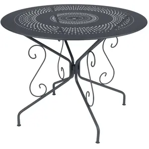FERMOB Table de jardin Montmartre - Acier - Gris carbone - 4 personnes pas cher