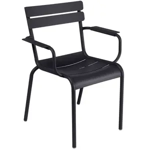 Fermob - Fauteuil empilable Luxembourg - Gris - Aluminium laqué - Desi... pas cher