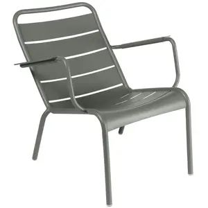 Fermob - Fauteuil bas Luxembourg - Gris - Aluminium laqué - Designer F... pas cher