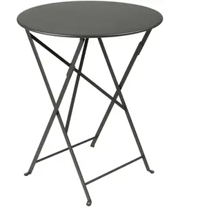 FERMOB Table de jardin Bistro pliante - Ronde - Acier - Romarin - 2 personnes pas cher