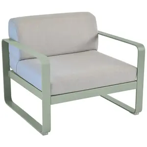 Fermob Fauteuil Bellevie Cactus Coussins Gris Flanelle pas cher